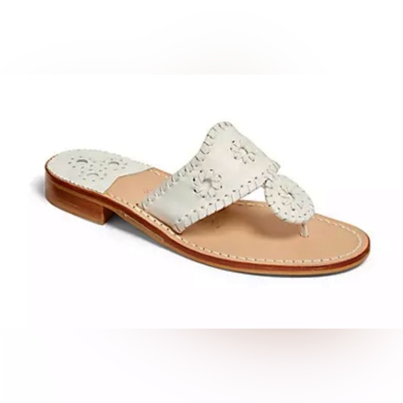 Jack Rogers Shoes - Jack Rogers Whipstitch Flat Leather Sandals